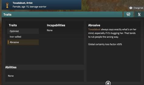 abrasive rimworld|Traits .